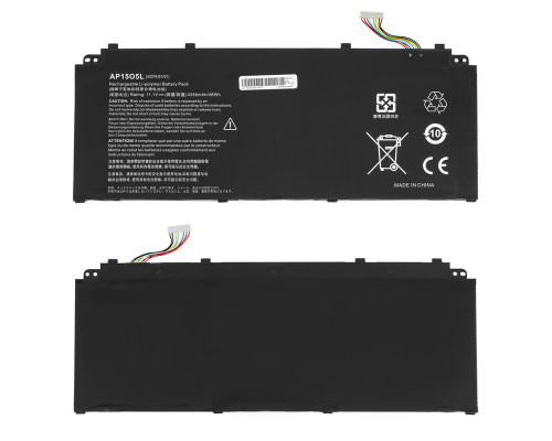 Батарея для ноутбука ACER AP15O5L (БЕЗ УШЕК) (Aspire S5-371, Chromebook R13 CB5-312T) 11.1V 4350mAh Black NBB-75606