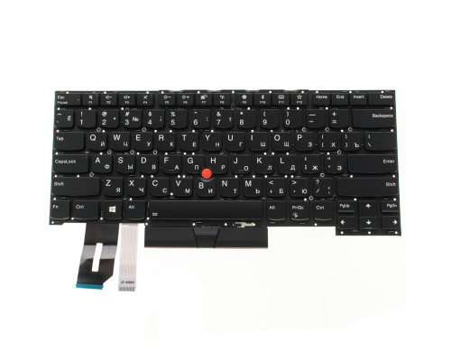 Клавіатура для ноутбука LENOVO (ThinkPad: P1 Gen 2) rus, black, без фрейма, підсвічування клавіш NBB-76071