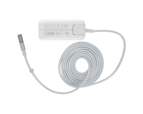 Оригінальний блок живлення для ноутбука APPLE MagSafe 14.5V, 3.1A, 45W, 5pin, White (з євро-адаптером) NBB-82164