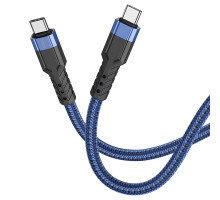 Кабель USB Hoco U110 60W Type-C to Type-C 1.2m Колір Синій 6931474770639