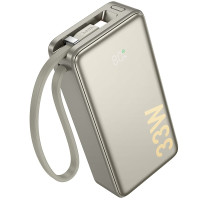 Універсальна Мобільна Батарея Power Bank Hoco Q27A Jewel 33W with cable 10000mAh Колір Титанове золото 6942007627436