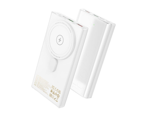 Універсальна Мобільна Батарея Power Bank Hoco Q22 Taurus 22.5W+PD20W magnetic digital display 10000mAh Колір Бiлий 6942007612159
