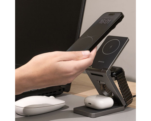 Бездротовий ЗП Proove Titan Volt 3 in 1 gray 2001001860301 6901113951767