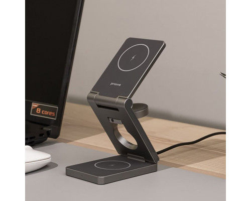 Бездротовий ЗП Proove Titan Volt 3 in 1 gray 2001001860301 6901113951767