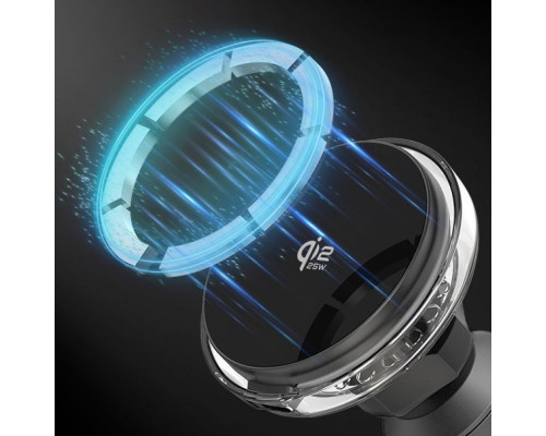 Автомобільний тримач з Бездротовим ЗП Proove Light Crystal Qi2.2 25W gray 2003000293234 6901116391539