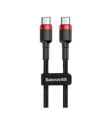 Кабель Baseus Cafule Type-C to Type-C PD 2.0 60W (2m) red/black