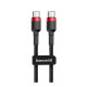 Кабель Baseus Cafule Type-C to Type-C PD 2.0 60W (2m) red/black