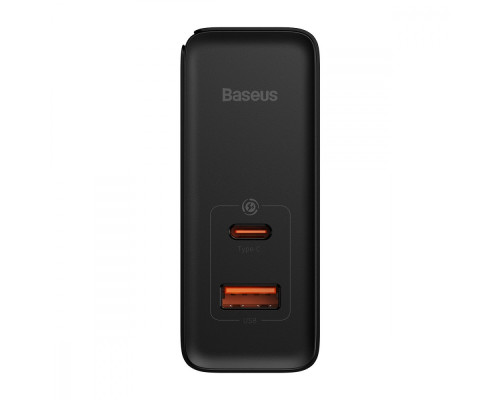 МЗП Baseus GaN5 Pro 100W (Type-C + USB) + Кабель Type-C + Type-C black