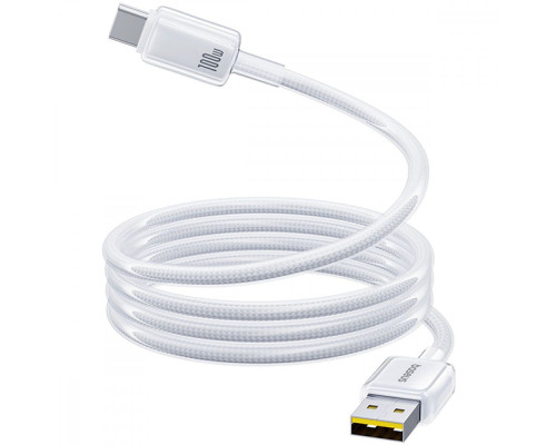 Кабель Baseus Crystal Fast Charging Data USB to Type-C (Car Charging Supported) 100W/7.5W (1m) white 2003000306835 6942521204892