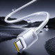Кабель Baseus Crystal Fast Charging Data USB to Type-C (Car Charging Supported) 100W/7.5W (1m) white 2003000306835 6942521204892