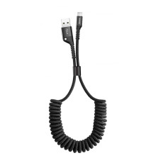 Кабель Baseus Fish Eye Spring Data Lightning 2A (1m) black 2000041027965 6953156277397