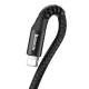 Кабель Baseus Fish Eye Spring Data Lightning 2A (1m) black 2000041027965 6953156277397