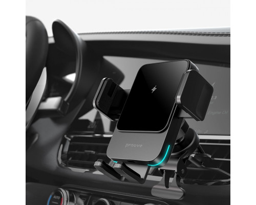 Автомобільний тримач з Бездротовим ЗП Proove Sonic 15W black 2001001847159 6901116487393