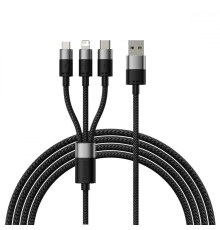 Кабель Baseus StarSpeed 1-for-3 Fast Charging (Micro USB+Lightning+Type-C) 3.5A 1.2m black 2003000272536 6932172622268