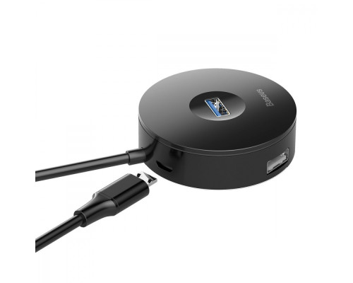 USB-Хаб Baseus Round Box Type-C to USB 3.0 + 3USB 2.0 black