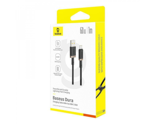 Кабель Baseus Dura Series Fast Charging Type-C 60W (2m) red/black 2003000230826 6932172669898