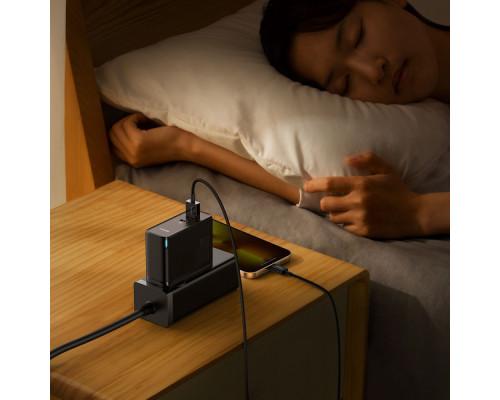 МЗП Baseus GaN5 Pro 100W (Type-C + USB) + Кабель Type-C + Type-C black