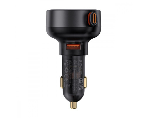 АЗП Baseus Enjoyment Pro Car Charger USB + Retractable Type-C Cable 60W black 2003000238525 6932172635817
