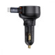 АЗП Baseus Enjoyment Pro Car Charger USB + Retractable Type-C Cable 60W black 2003000238525 6932172635817