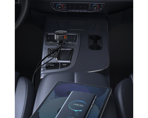 АЗП Baseus Enjoyment Pro Car Charger USB + Retractable Type-C Cable 60W black 2003000238525 6932172635817