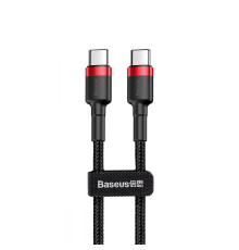 Кабель Baseus Cafule Type-C to Type-C PD 2.0 60W (1m) red/black