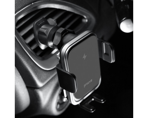 Автомобільний тримач з Бездротовим ЗП Proove Nitro Charge 15W matte black 2003000250619 6901111669909