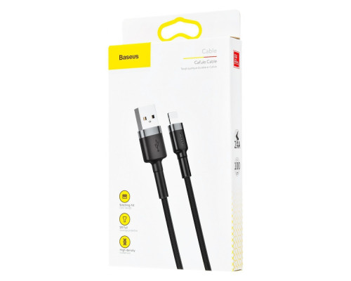 Кабель Baseus Cafule Lightning 1.5A (2m) gray/black