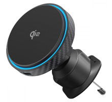 Автомобільний тримач з Бездротовим ЗП Proove Graphite Circle Qi2 15W black 2003000236033 6901117485664