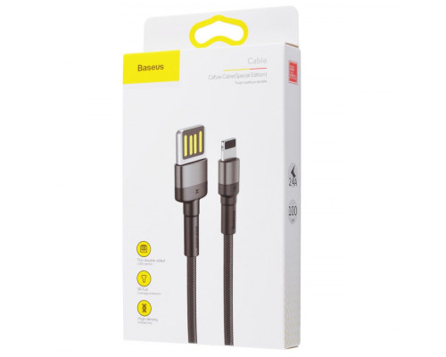 Кабель Baseus Cafule Lightning Special Edition 2.4A (1m) gray