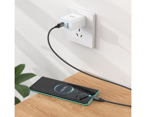 Кабель Hoco X89 Wind 60W Type-C to Type-C (1m) black 2001000625437 6931474784384