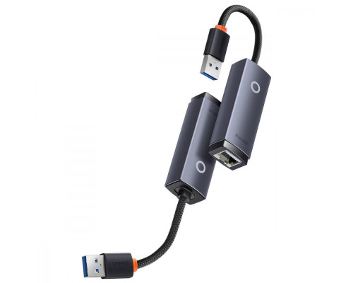 Перехідник Baseus Lite Series Ethernet 1000Mbps (USB to RJ45) gray