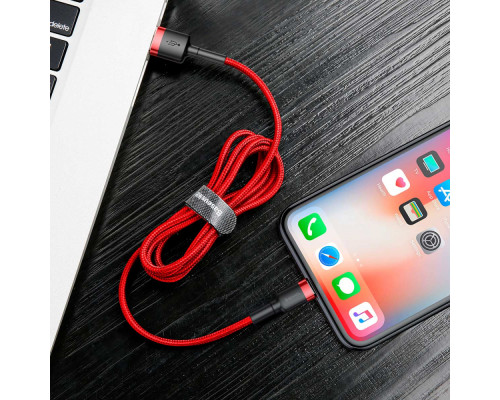 Кабель Baseus Cafule Lightning 2.4A (0.5m) gold/black