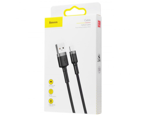 Кабель Baseus Cafule Lightning 2.4A (0.5m) gold/black
