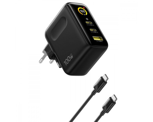 МЗП Baseus PicoGo AE21 100W (2Type-C + USB) + Кабель Type-C to Type-C 100W (1.5m) black 2003000306934 6953156211780