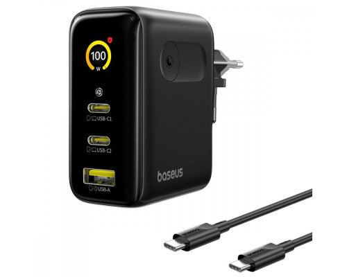 МЗП Baseus PicoGo AE21 100W (2Type-C + USB) + Кабель Type-C to Type-C 100W (1.5m) black 2003000306934 6953156211780