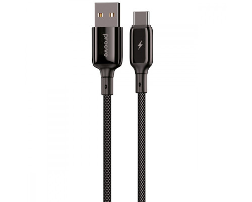 Кабель Proove Dense Metal USB to Type-C 3A (2m) black 2003000258332 6901119103948