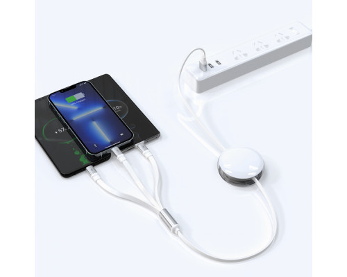 Кабель Proove Triple Sync 3 in 1 Type-C + Micro USB + Lightning (1.2m) white 2001001860295 6901113895719