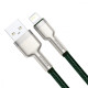 Кабель Baseus Cafule Metal Lightning 2.4A (1m) green