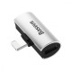 Перехідник AUX Baseus L46 Lightning to Lightning + Lightning silver/black