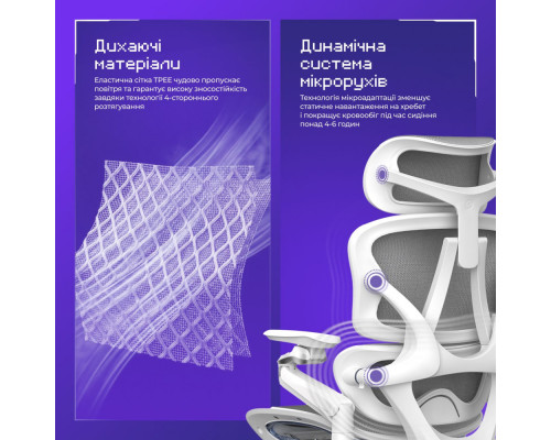 Ергономічне геймерське крісло Proove Gaming Cl0ud gray 2003000310191 6901118182814