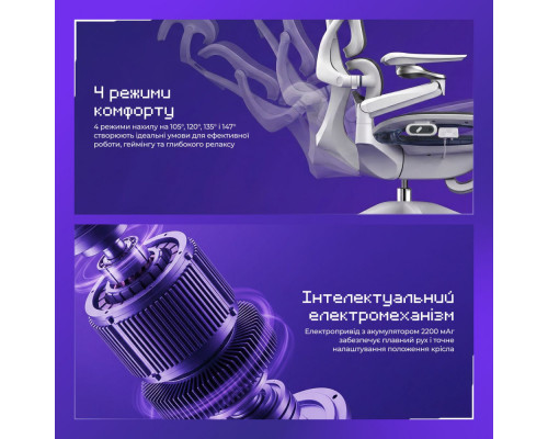 Ергономічне геймерське крісло Proove Gaming Cl0ud gray 2003000310191 6901118182814