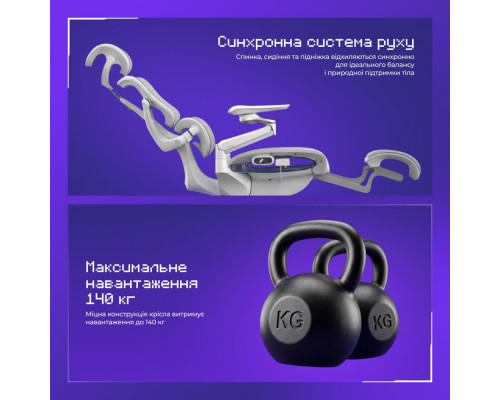 Ергономічне геймерське крісло Proove Gaming Cl0ud gray 2003000310191 6901118182814