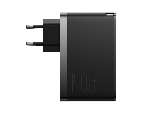 МЗП Baseus GaN5 Pro 140W (2 x Type-C + USB) + Кабель Type-C + Type-C) black