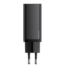 МЗП Baseus GaN2 Lite Quick Charger 65W (1 Type-C + 1 USB) black