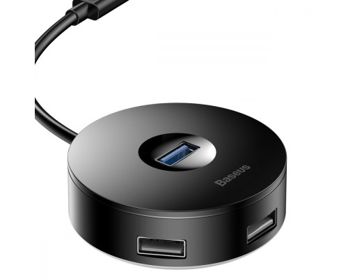 USB-Хаб Baseus Round Box USB to USB 3.0 + 3USB 2.0 (1m) black