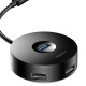 USB-Хаб Baseus Round Box USB to USB 3.0 + 3USB 2.0 (1m) black