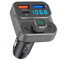 АЗП Proove FM Launcher Luxor SE 36W (PD+QC3.0) Type-C+USB gray 2003000160246 6901115314324