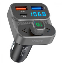 АЗП Proove FM Launcher Luxor SE 36W (PD+QC3.0) Type-C+USB gray 2003000160246 6901115314324