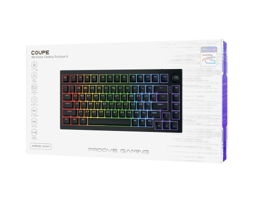 Бездротова клавіатура Proove Gaming Coupe (Ukraine Layout) white/purple 2003000266870 6901115873364