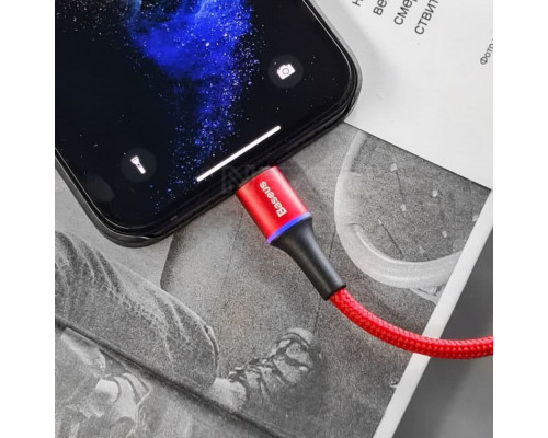 Кабель Baseus Halo Data Type-C 3A (1m) red